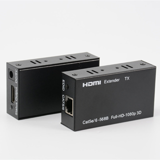 HDMI 訊號延長器 1對2入 60米 HDMI 轉 RJ45 網路線 監視器 1080p 配 USB 線 需自備電源
