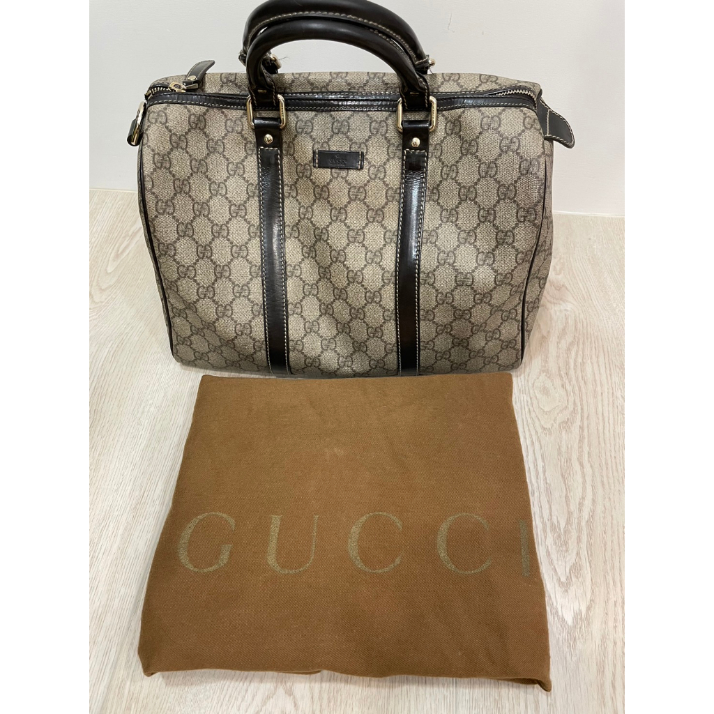 再降價！！（ 二手）GUCCI 經典雙G 波士頓包 手提包 保證正品 附原廠Gucci防塵袋、原廠紙袋