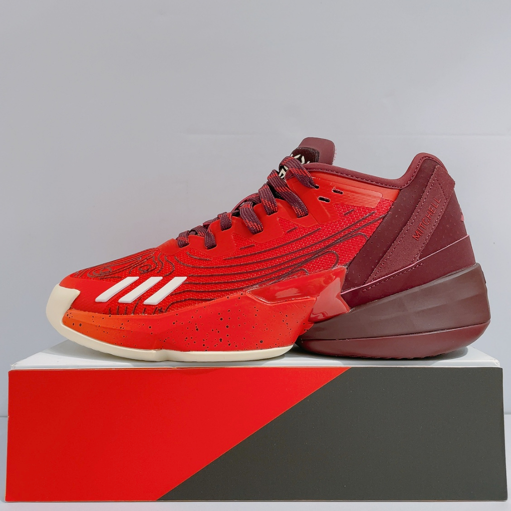 adidas D.O.N. Issue 4 男生 紅色 舒適 緩震 運動 籃球鞋 HR0725