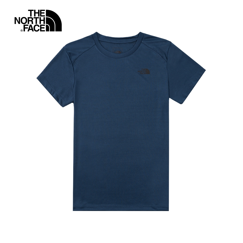The North Face 男 吸濕排汗圓領短袖T恤 藍色 NF0A7WB5N4L