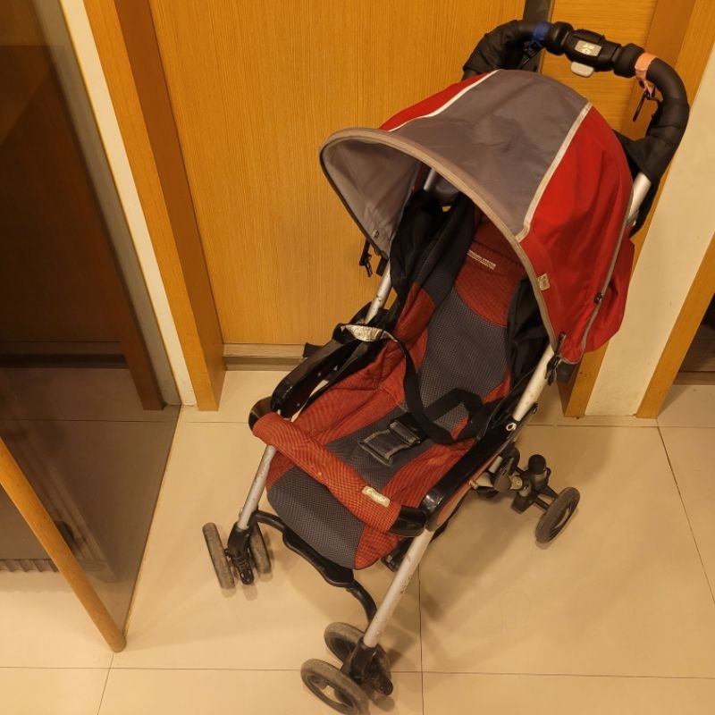 combi 日本帶回 二手嬰兒推車 手推車 單手秒收 附掛袋 掛鉤 收納後可自行站立