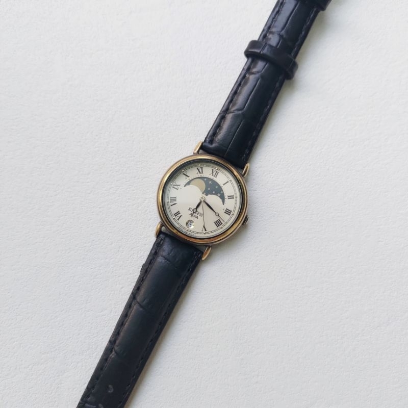 日本 SEIKO ALBA 雅柏古董月相錶 古董錶 月相錶