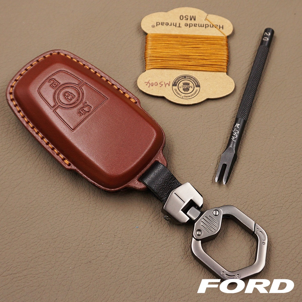 FORD RANGER FOCUS MK4 WAGON 3鍵 尾門款 福特 汽車晶片鑰匙套 皮套 手工牛皮 保護皮套
