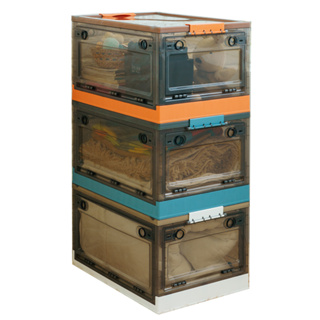 SINDIP 免安裝五開門收納箱 附輪可推 整理箱 收納盒 收納櫃可疊加