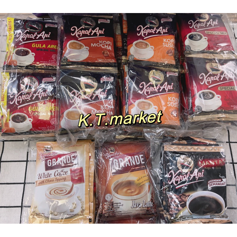 印尼 🇮🇩 Kopi Kapal Api Bubuk Kapal Api Susu 3in1 帆船咖啡