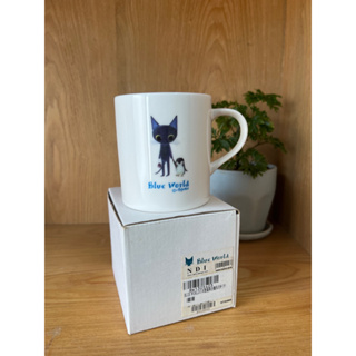 BLUE WORLD日本藍貓與企鵝馬克杯PP-全新品-絕版品