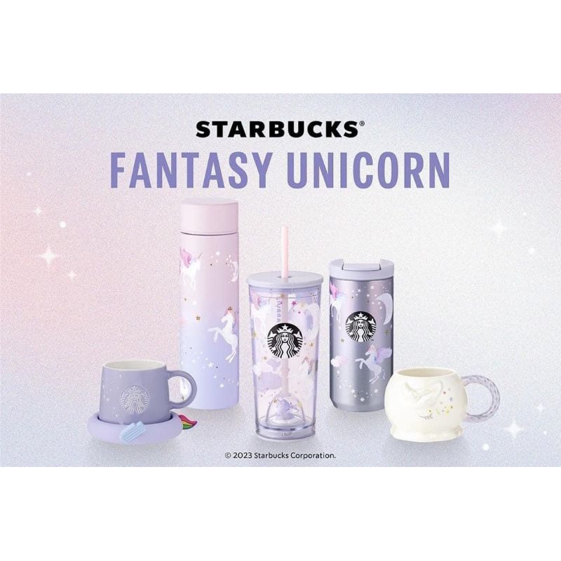 泰國連線 泰國星巴克限定 fantasy unicorn 夢幻紫獨角獸主題系列杯品 馬克杯 保溫杯 冷飲杯
