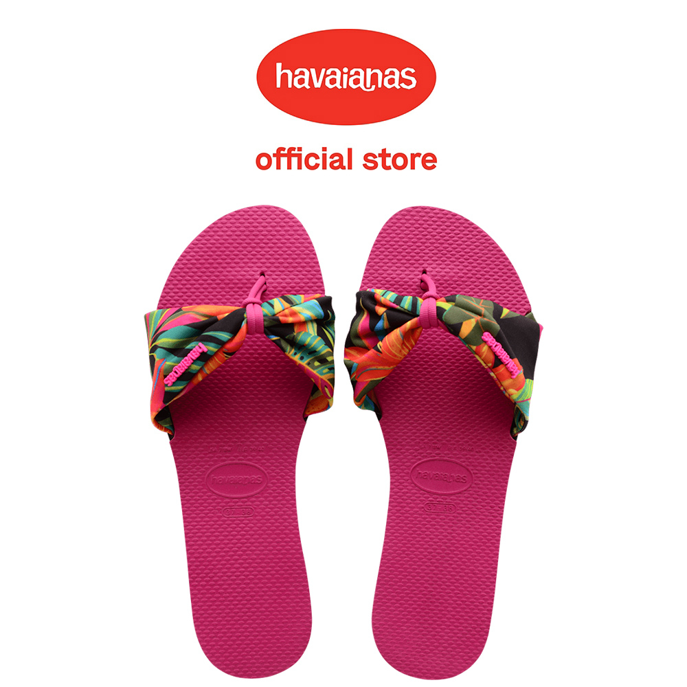 Havaianas哈瓦仕 平底涼鞋 拖鞋 碎花 桃紅 You St Tropez Print 4148246-8910W