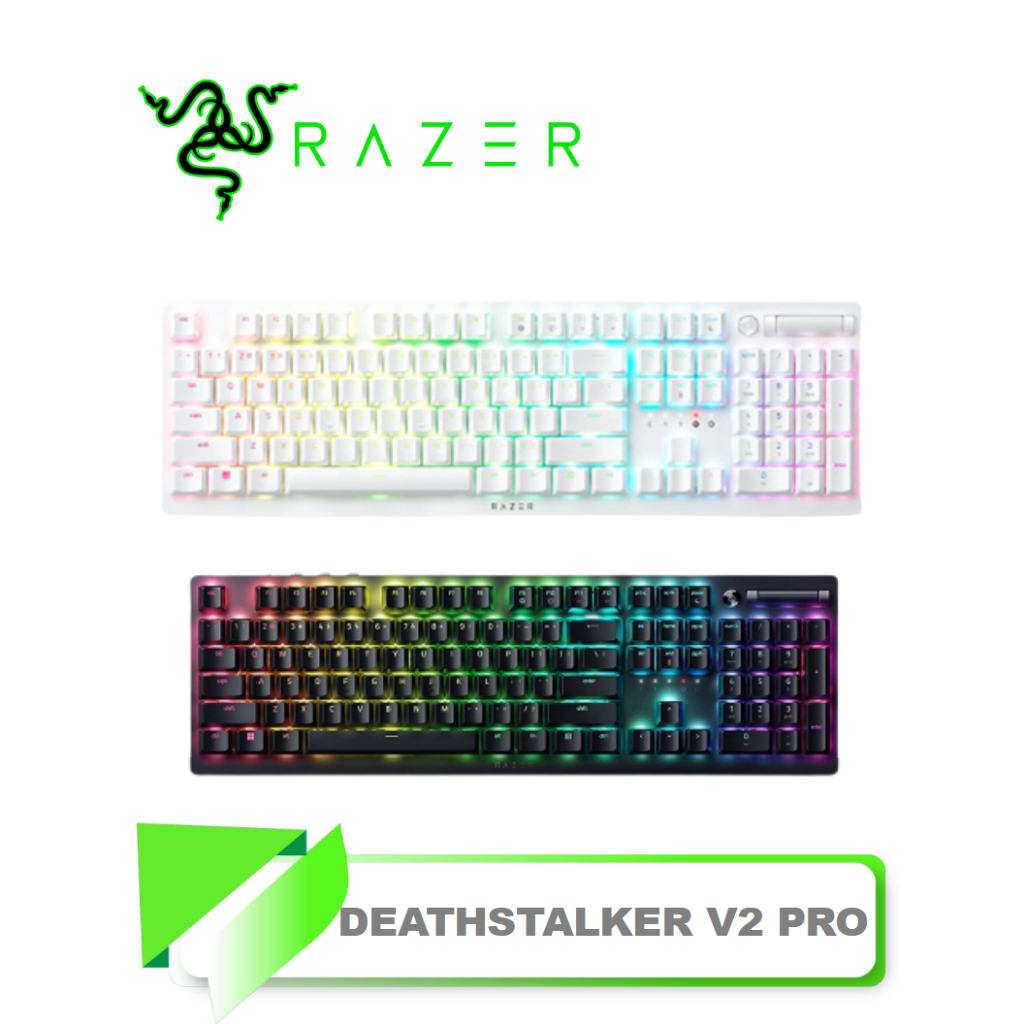 【TN STAR】Razer 雷蛇 DEATHSTALKER V2 Pro 噬魂金蝎 矮軸無線機械式鍵盤/白色/紫軸