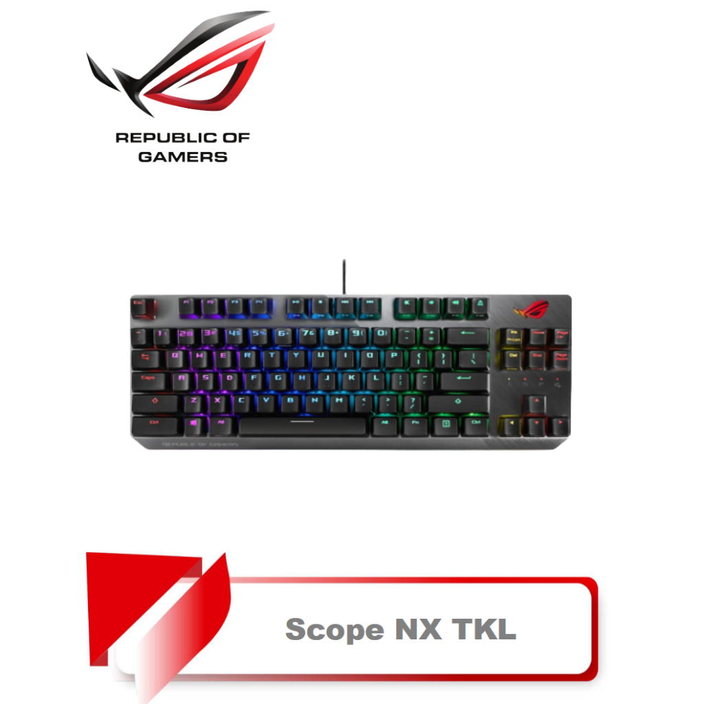 【TN STAR】ROG STRIX SCOPE NX TKL 電競鍵盤 青/紅/茶軸/NX機械軸/便攜性/耐用結構