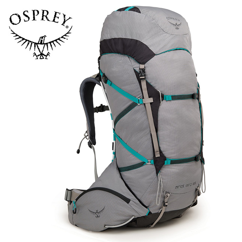 【Osprey 美國】ARIEL PRO 65 登山背包 女款 航海灰｜健行背包 徒步旅行後背包