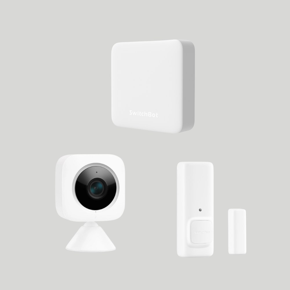 【居家安防】SwitchBot | Hub Mini主控機器人+室內攝影機+門窗傳感器+接觸感應器