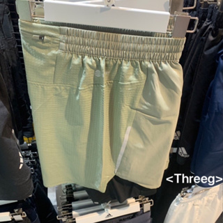 Threeg💫ADIDAS 兩件式 運動短褲 反光LGOO 吸濕排汗 拉鍊口袋 手機袋 墨綠 黑 男款 IB8933