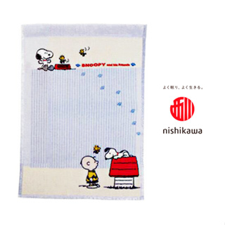 日本限定日本西川 史努比粉藍條紋毛毯 棉毛布 200x140 厚毛毯