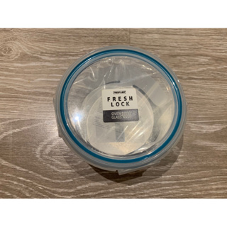 全新(現貨)NEOFIAM Fresh Lock系列玻璃保鮮盒-藍綠膠條圓形 620ml