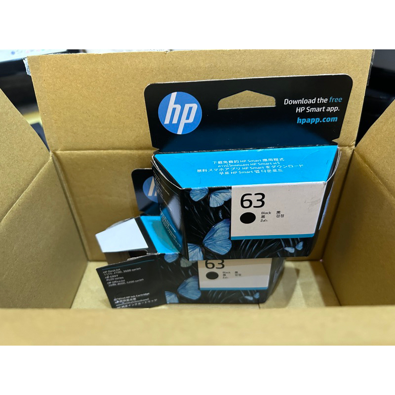 hp63黑色原廠墨水匣，買一送一（已拆封）