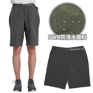 【美國 The North Face】男款 4D可調彈性吸濕快乾排汗短褲(含腰帶)運動機能褲/適健行休閒 瀝灰 49BF