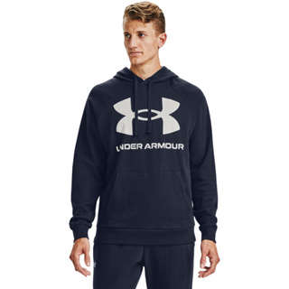 【UNDER ARMOUR】UA男 Rival Fleece連帽長袖套頭衫(歐美版型)-網路獨家-人氣新品