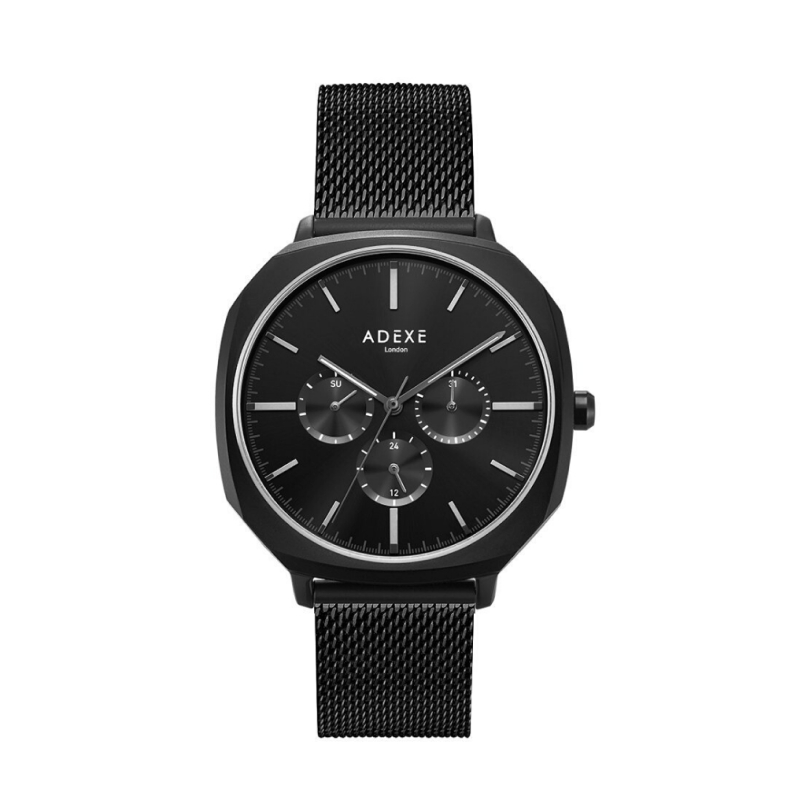 🌞[現貨]英國代購 ADEXE手錶 Leicester磨砂黑質感男錶42mm 情人節禮物