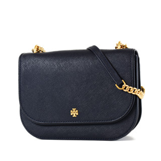 TORY BURCH 防刮翻蓋鍊帶肩背/斜背二用包-海軍藍【美國正品 現貨】