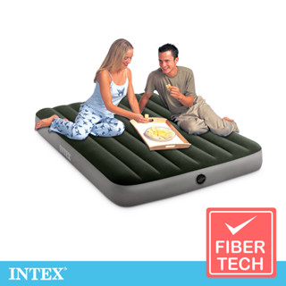 INTEX經典綠絨 (fiber-tech) 露營 充氣床墊 充氣床 -寬99/137/152cm