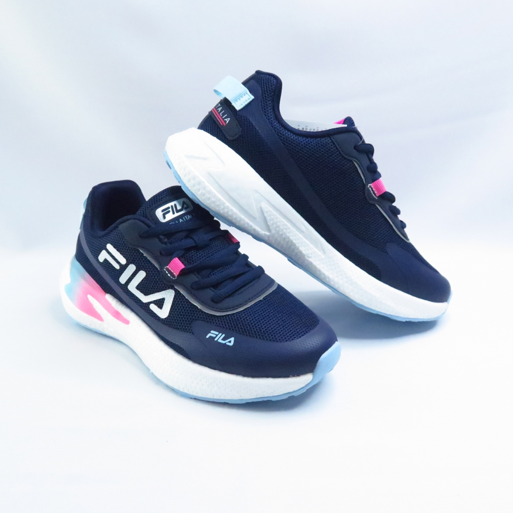 FILA 運動鞋 女慢跑鞋 5J310X021 藍白粉銀