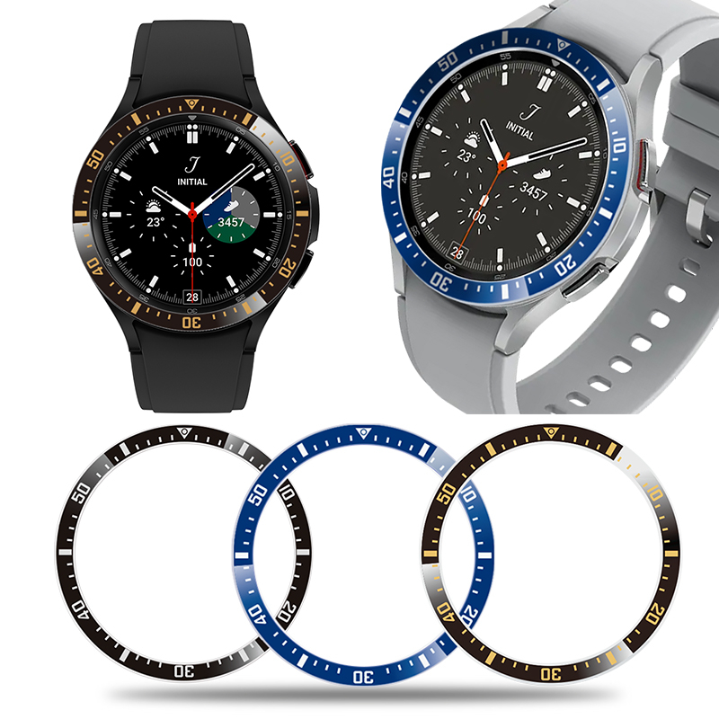 【台灣出貨】金屬 雙色表圈 水鬼時間 三星 Galaxy watch 5 4 Classic 刻度圈 保護蓋 手錶圈口