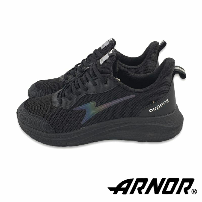 【MEI LAN】ARNOR 阿諾 (男) 輕量 緩震 跑鞋 運動鞋 透氣 Q彈 33160 黑 另有藍色