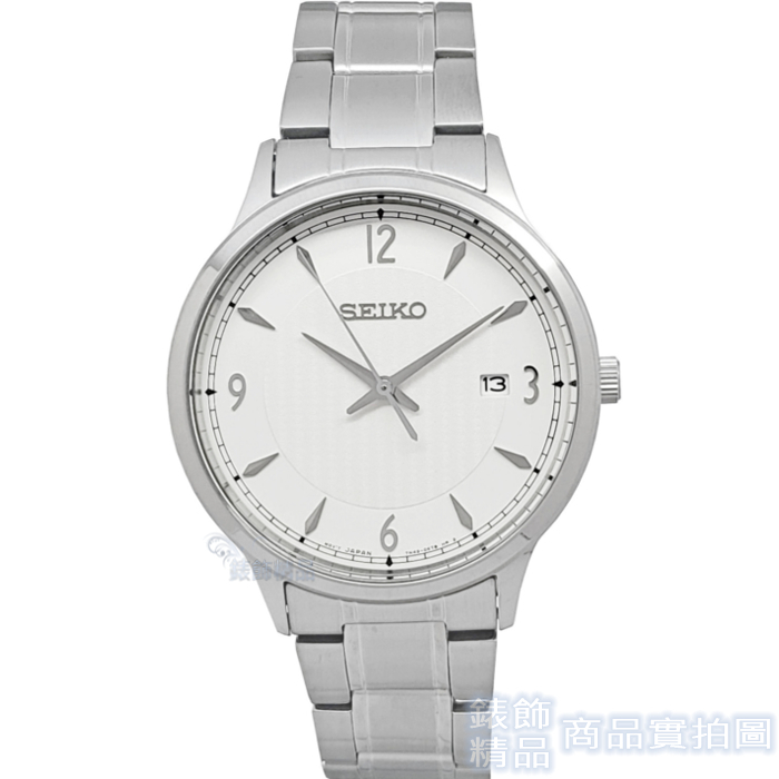 SEIKO 精工 SGEH79P1手錶 日期 白面 直紋錶盤 鋼帶 男錶【澄緻精品】