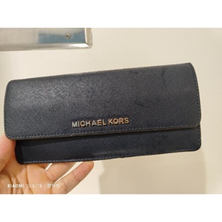 Michael kors Mk 信封式長夾 錢包 深藍色 長夾 售出不退