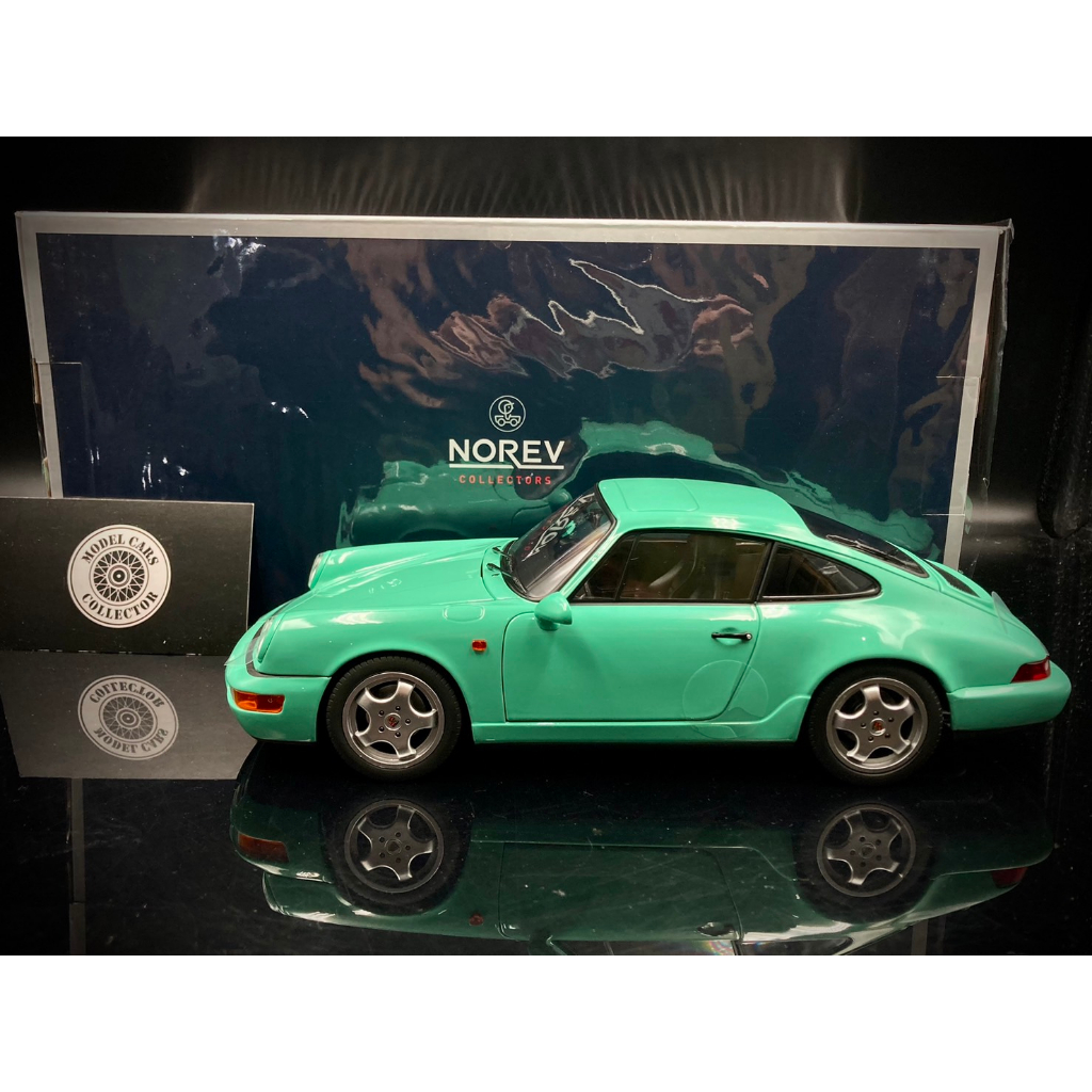 【收藏模人】Norev Porsche 911 964 Carrera 2 1992 薄荷綠 限定色 1:18 1/18