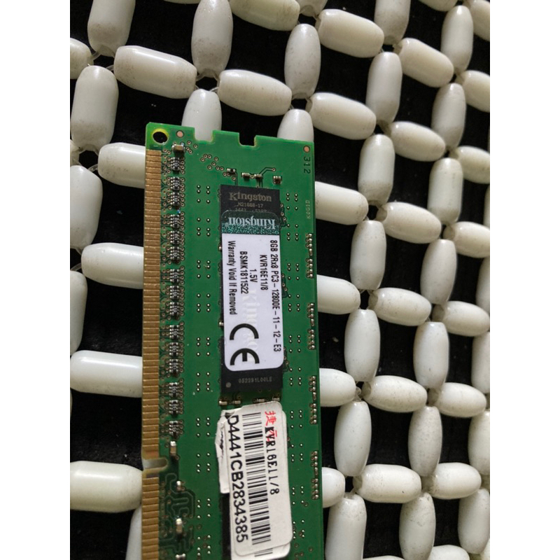DDR3-8g 金士頓 雙面 DDR3 1600 KVR16E11/8 8G 8GB ECC 桌機可用 記憶體