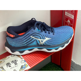 大灌體育👟美津濃 mizuno WAVE HORIZON 6 支撐型 男款 慢跑鞋 J1GC222622 藍 男