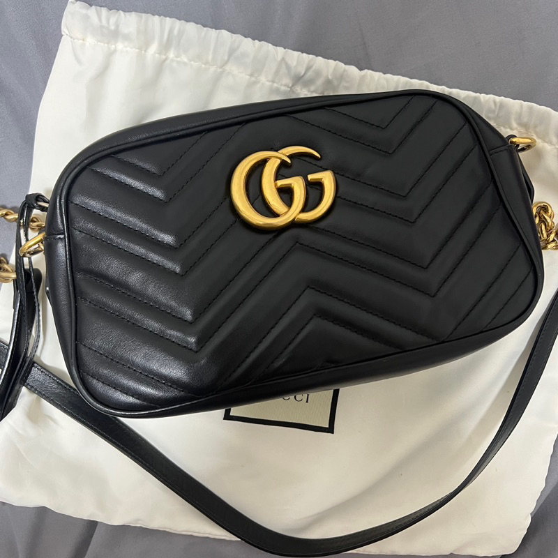 (暫售)Gucci Marmont 馬夢 相機包 古馳 黑色