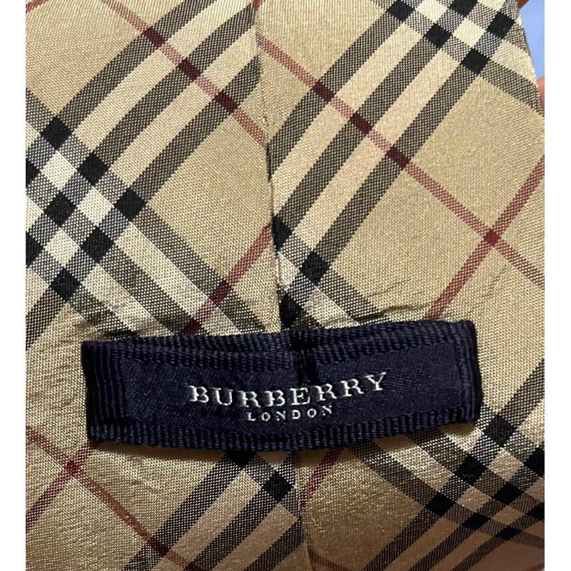［BURBERRY]正品100%絲質精典圖案領帶