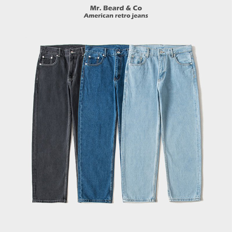 【MBC】高磅 耐洗 YKK拉鍊 美式復古 原色牛仔褲