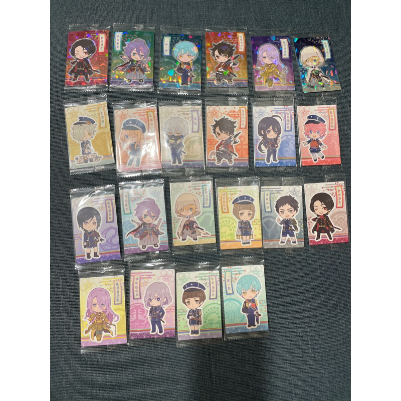 刀劍亂舞 食玩 貼紙 一期一振 加州 清光 歌仙 陸奧守 蜂須賀 山姥切 五虎退 藥研 亂 厚 骨喰 平野 鳴狐 鯰尾