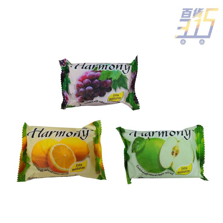 Harmony 75g水果香皂(萊姆/檸檬/青蘋果/葡萄/草莓/橘子) 肥皂 沐浴皂【315百貨】