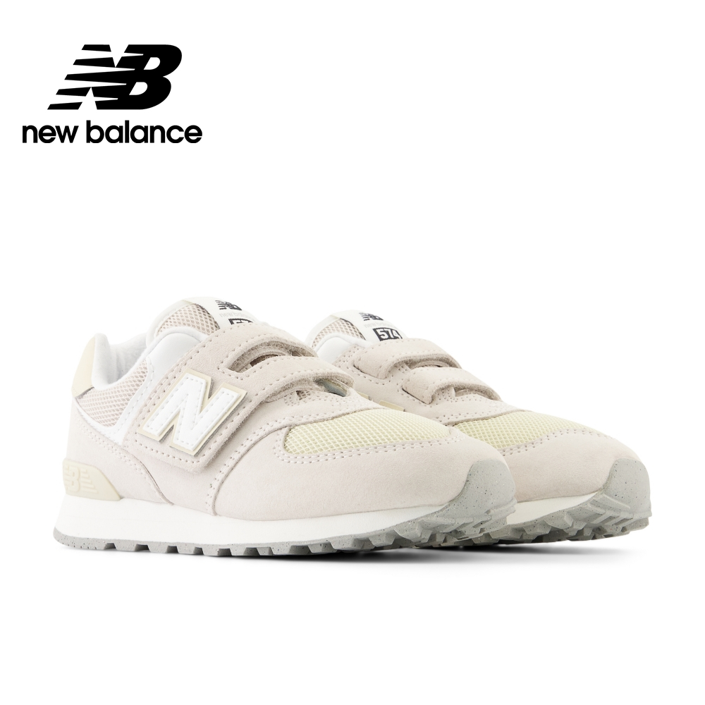 【New Balance】 NB 童鞋_中性_米杏色_PV574FOG-W楦 574 中童