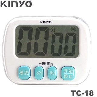 【3CTOWN】含稅 KINYO 金葉 TC-18 防潑水電子式 正倒數計時器 時鐘模式 大螢幕顯示