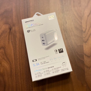 《ONPRO》 UC-PD60W 3孔萬國USB充電器 純淨白(全新）