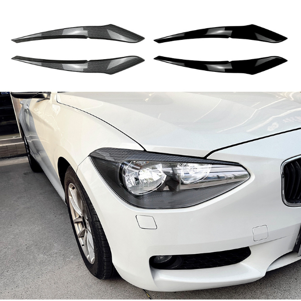 BMW F20 1系列 碳纖維 ABS 碳纖 鋼琴黑 大燈 燈眉 118 120 135 120D 改裝 貼飾 燈眉貼
