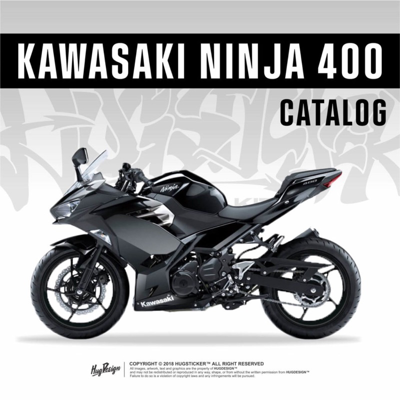 翰林🆁🅰🅲🅸🅽🅶二輪 HUG Ninja 400 全系列 全車 彩貼 猛毒 廠隊 彩繪 貼紙 忍者 四百 忍四百