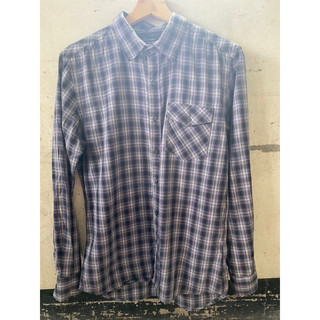 tastemaker 長袖 格紋 襯衫 口袋 美式 復古 古著 vintage shirt