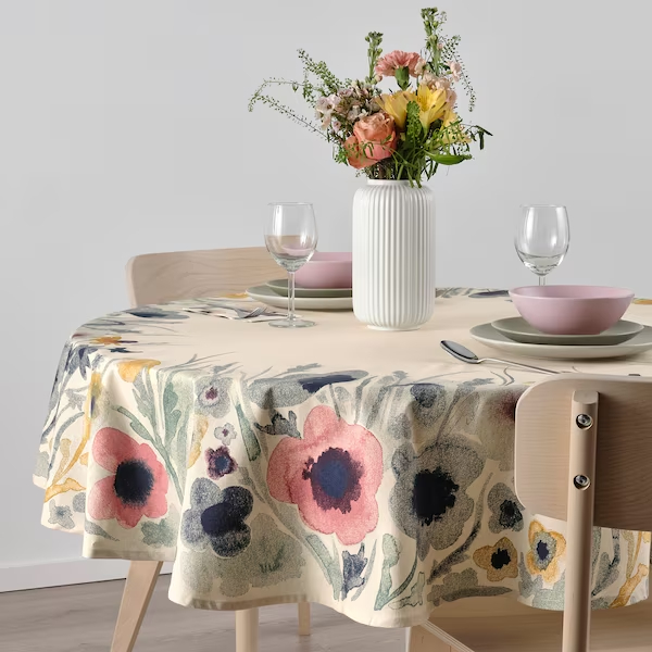 ikea SOMMARFLOX 圓形 桌巾 直徑150公分