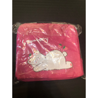 粉紅色白熊造型保溫袋便當袋