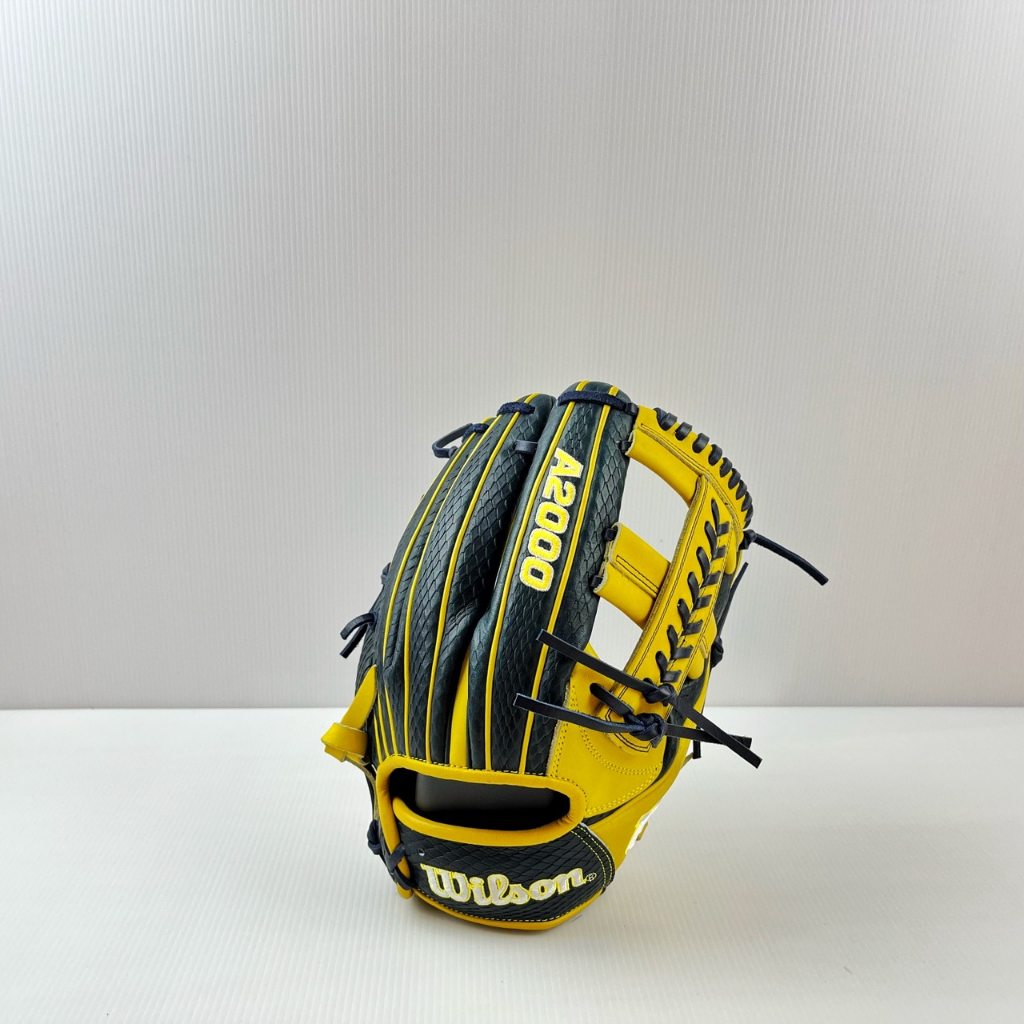 【大魯閣】Wilson A2000 台灣限定款 美系棒壘手套 深藍/黃 十字 11.75吋