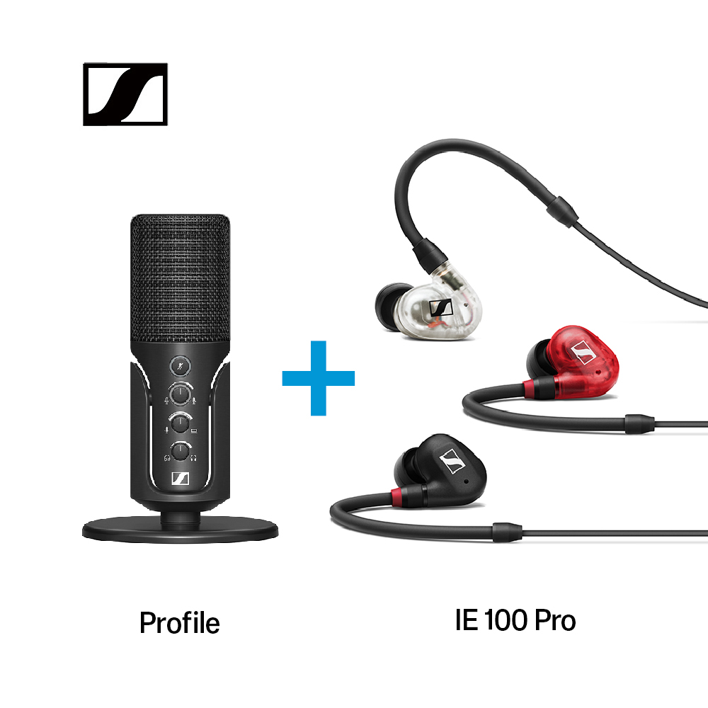 Sennheiser 森海塞爾 Profile USB麥克風+ IE 100 PRO 監聽耳機 直播錄音監聽組