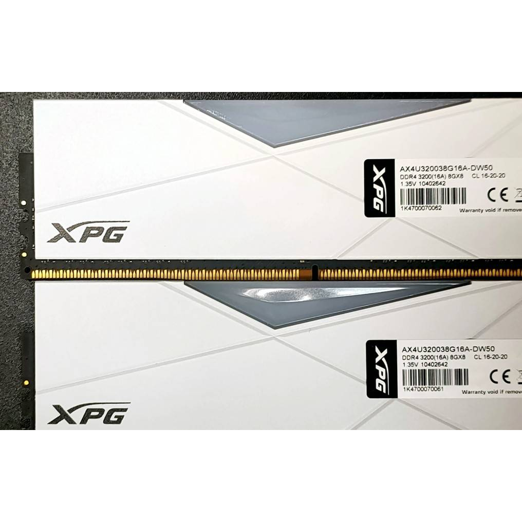 可刷卡 威剛 XPG DDR4 3200 16G (8G*2) DW50 RGB 白色 雙通道記憶體