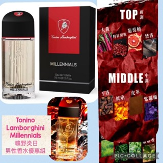 Tonino Lamborghini Millennials 曠野炎日男性香水75ml+沐浴精400ml優惠組
